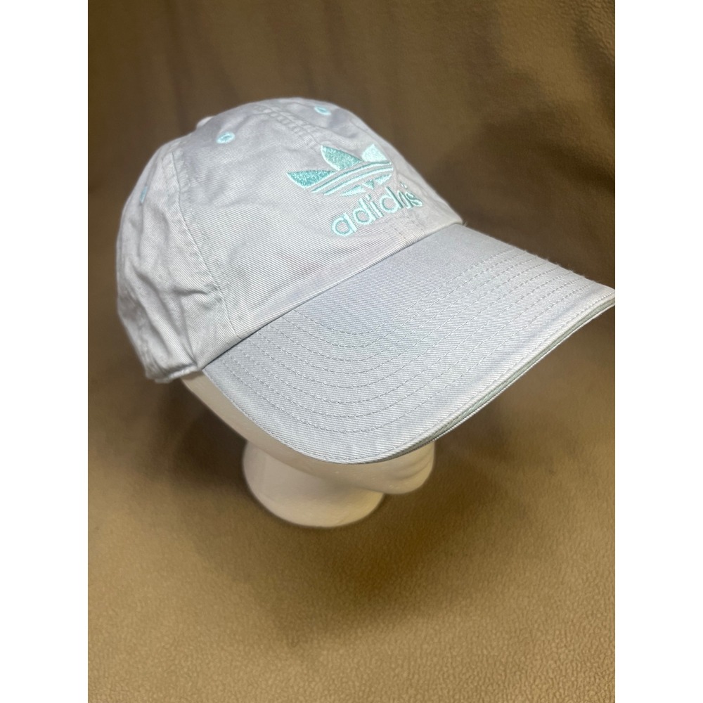 Adidas‎ Baseball Cap Hat Light Blue Trefoil Logo Adjustable Strap Women